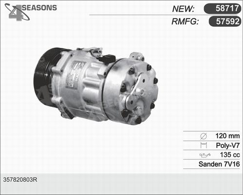 AHE 57592 - Компресор, климатизация vvparts.bg