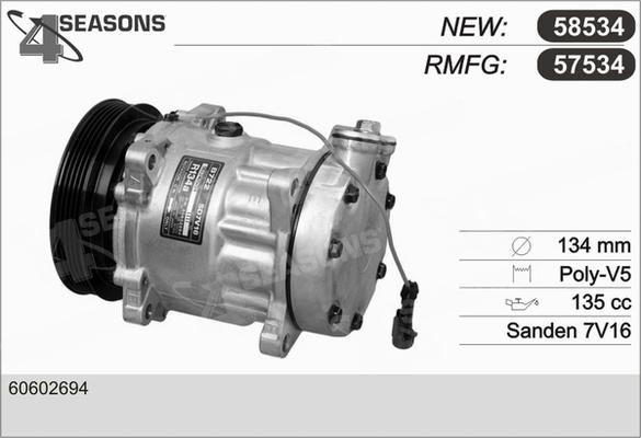 AHE 57534 - Компресор, климатизация vvparts.bg