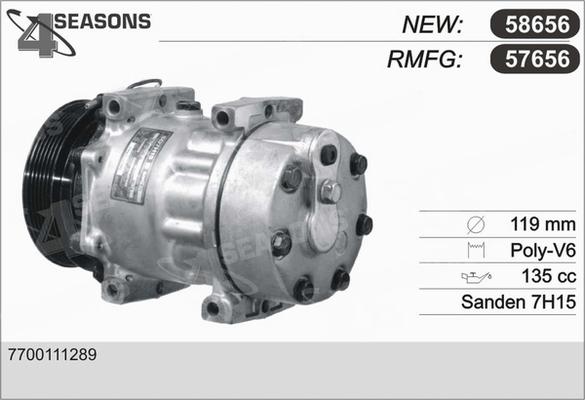 AHE 57656 - Компресор, климатизация vvparts.bg