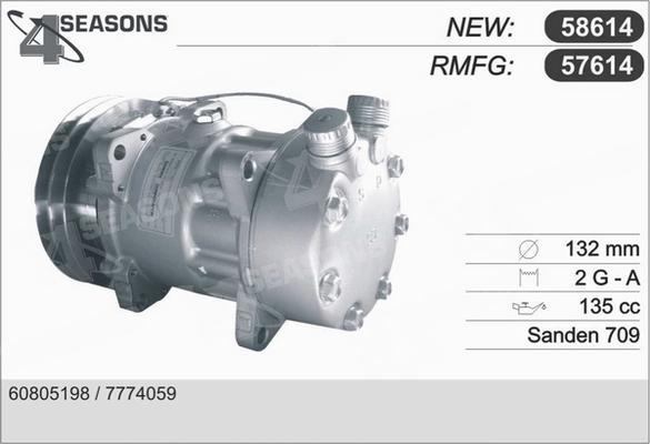 AHE 57614 - Компресор, климатизация vvparts.bg