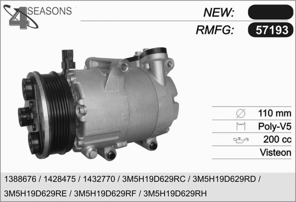 AHE 57193 - Компресор, климатизация vvparts.bg