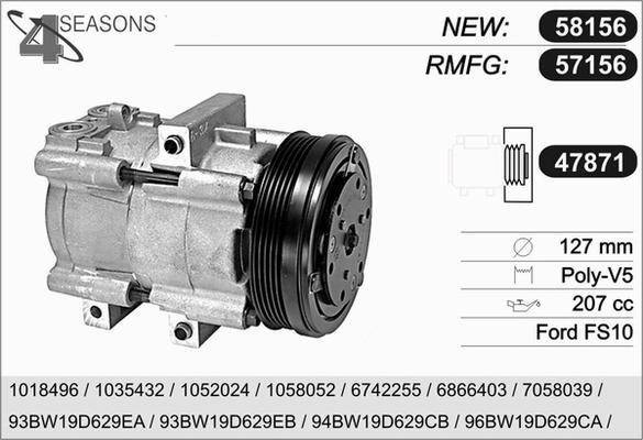 AHE 57156 - Компресор, климатизация vvparts.bg