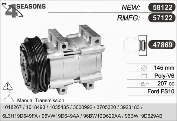 AHE 57122 - Компресор, климатизация vvparts.bg