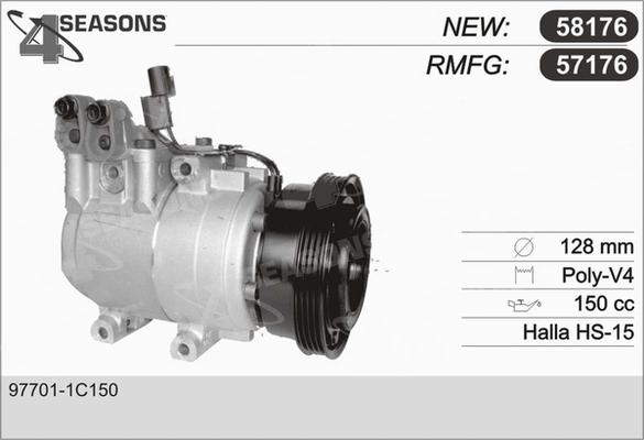 AHE 57176 - Компресор, климатизация vvparts.bg