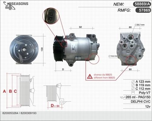 AHE 57869 - Компресор, климатизация vvparts.bg