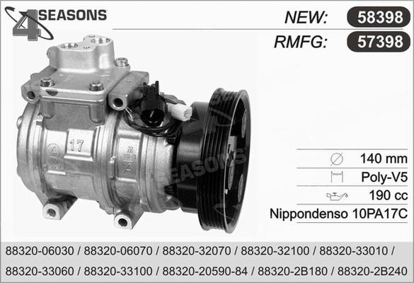 AHE 57398 - Компресор, климатизация vvparts.bg