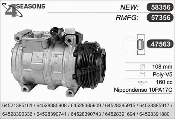 AHE 57356 - Компресор, климатизация vvparts.bg