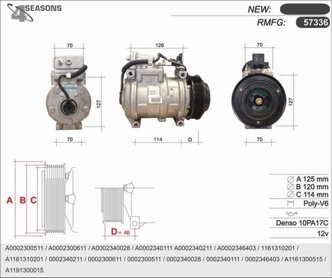 AHE 57336 - Компресор, климатизация vvparts.bg