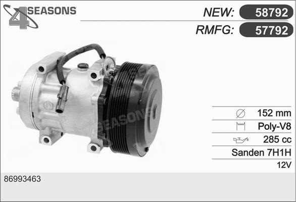 AHE 57792 - Компресор, климатизация vvparts.bg