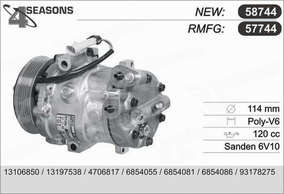 AHE 57744 - Компресор, климатизация vvparts.bg