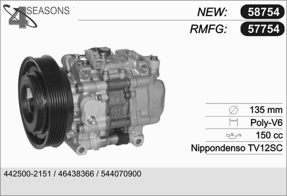 AHE 57754 - Компресор, климатизация vvparts.bg