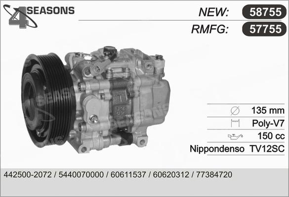 AHE 57755 - Компресор, климатизация vvparts.bg