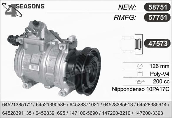 AHE 57751 - Компресор, климатизация vvparts.bg