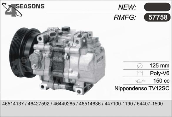 AHE 57758 - Компресор, климатизация vvparts.bg