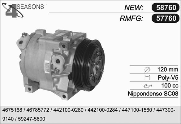 AHE 57760 - Компресор, климатизация vvparts.bg