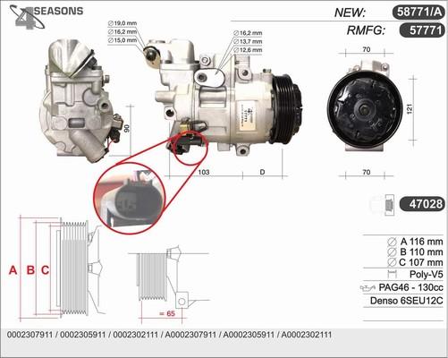 AHE 57771 - Компресор, климатизация vvparts.bg