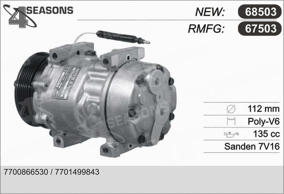 AHE 68503 - Компресор, климатизация vvparts.bg