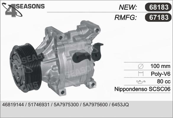 AHE 68183 - Компресор, климатизация vvparts.bg