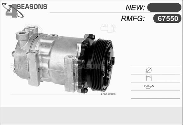 AHE 67550 - Компресор, климатизация vvparts.bg