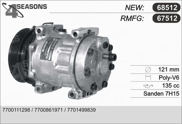 AHE 67512 - Компресор, климатизация vvparts.bg