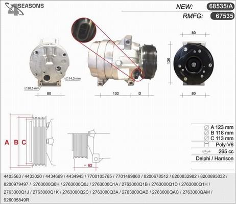 AHE 67535 - Компресор, климатизация vvparts.bg