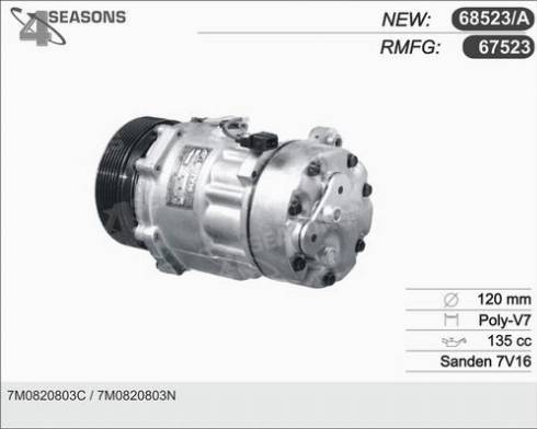 AHE 67523 - Компресор, климатизация vvparts.bg