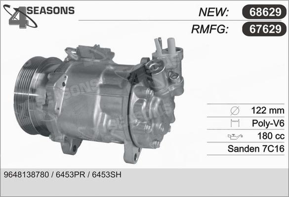 AHE 67629 - Компресор, климатизация vvparts.bg