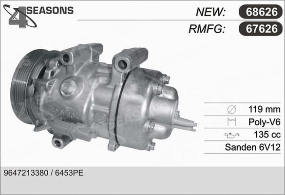 AHE 67626 - Компресор, климатизация vvparts.bg