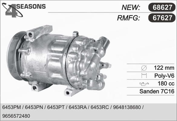 AHE 67627 - Компресор, климатизация vvparts.bg