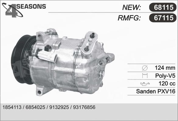 AHE 67115 - Компресор, климатизация vvparts.bg