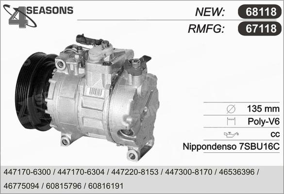 AHE 67118 - Компресор, климатизация vvparts.bg