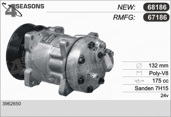 AHE 67186 - Компресор, климатизация vvparts.bg