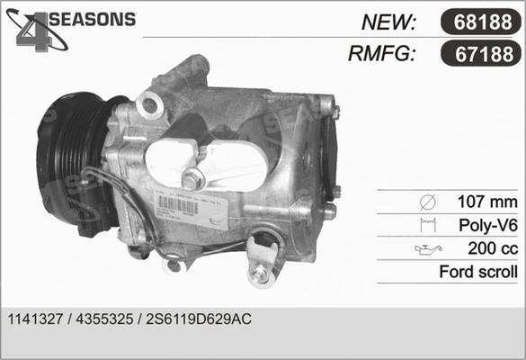 AHE 67188 - Компресор, климатизация vvparts.bg