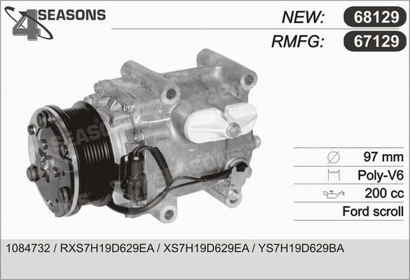 AHE 67129 - Компресор, климатизация vvparts.bg