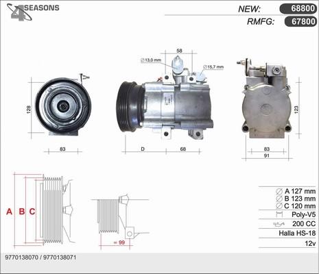 AHE 67800 - Компресор, климатизация vvparts.bg