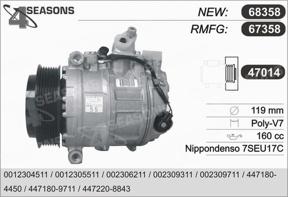 AHE 67358 - Компресор, климатизация vvparts.bg