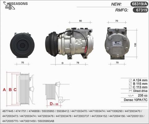 AHE 67319 - Компресор, климатизация vvparts.bg