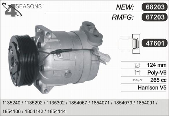 AHE 67203 - Компресор, климатизация vvparts.bg