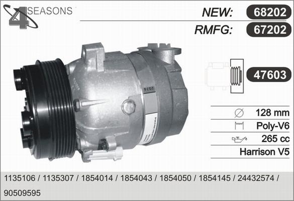 AHE 67202 - Компресор, климатизация vvparts.bg