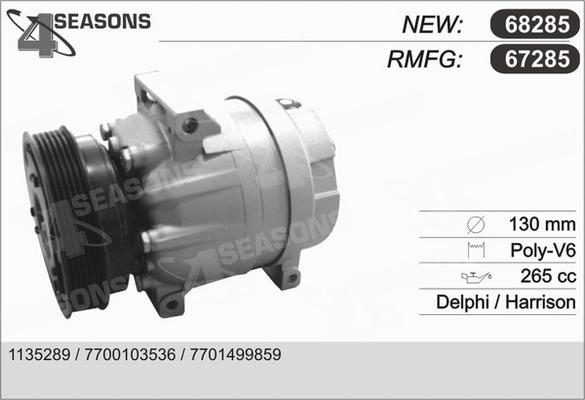 AHE 67285 - Компресор, климатизация vvparts.bg