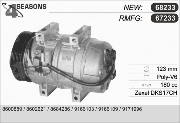 AHE 67233 - Компресор, климатизация vvparts.bg