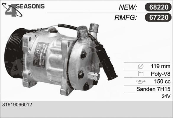 AHE 67220 - Компресор, климатизация vvparts.bg