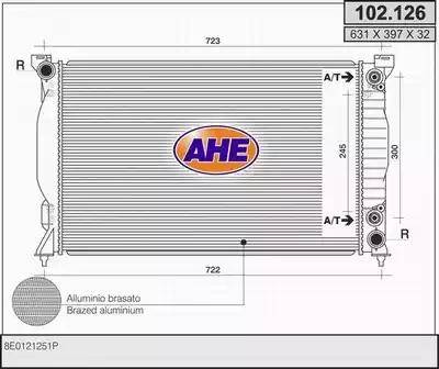 AHE 102.126 - Радиатор, охлаждане на двигателя vvparts.bg