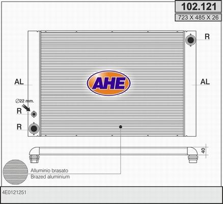 AHE 102.121 - Радиатор, охлаждане на двигателя vvparts.bg