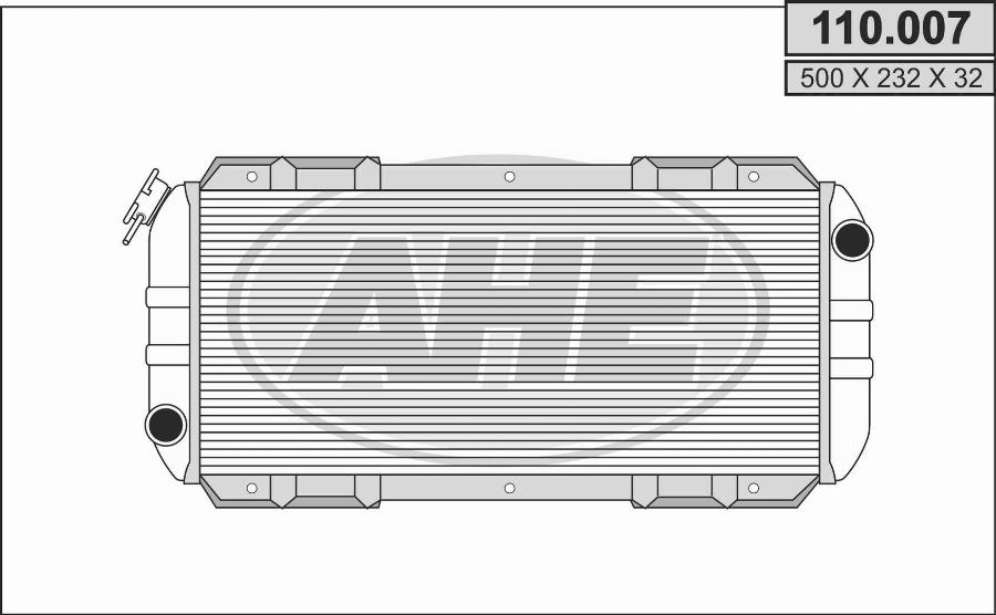 AHE 110007 - Радиатор, охлаждане на двигателя vvparts.bg