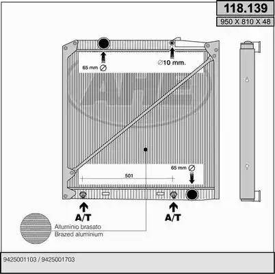 AHE 118.139 - Радиатор, охлаждане на двигателя vvparts.bg