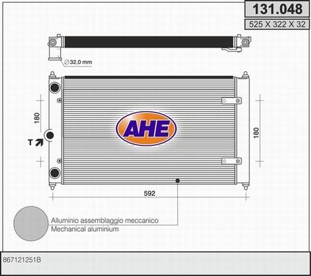 AHE 131.048 - Радиатор, охлаждане на двигателя vvparts.bg