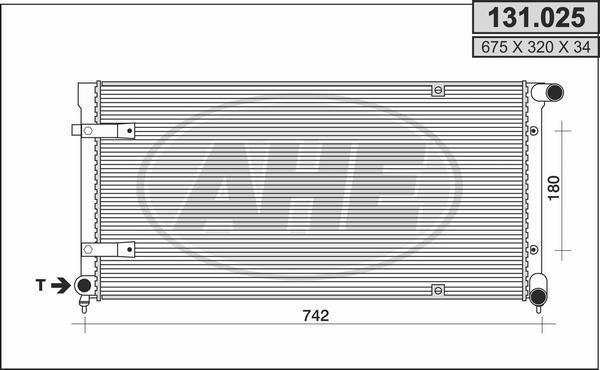 AHE 131.025 - Радиатор, охлаждане на двигателя vvparts.bg