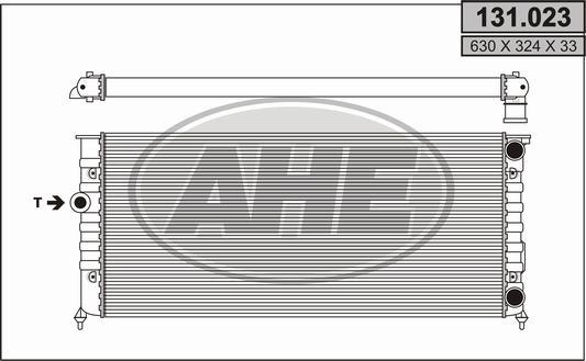 AHE 131.023 - Радиатор, охлаждане на двигателя vvparts.bg