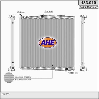 AHE 133.010 - Радиатор, охлаждане на двигателя vvparts.bg